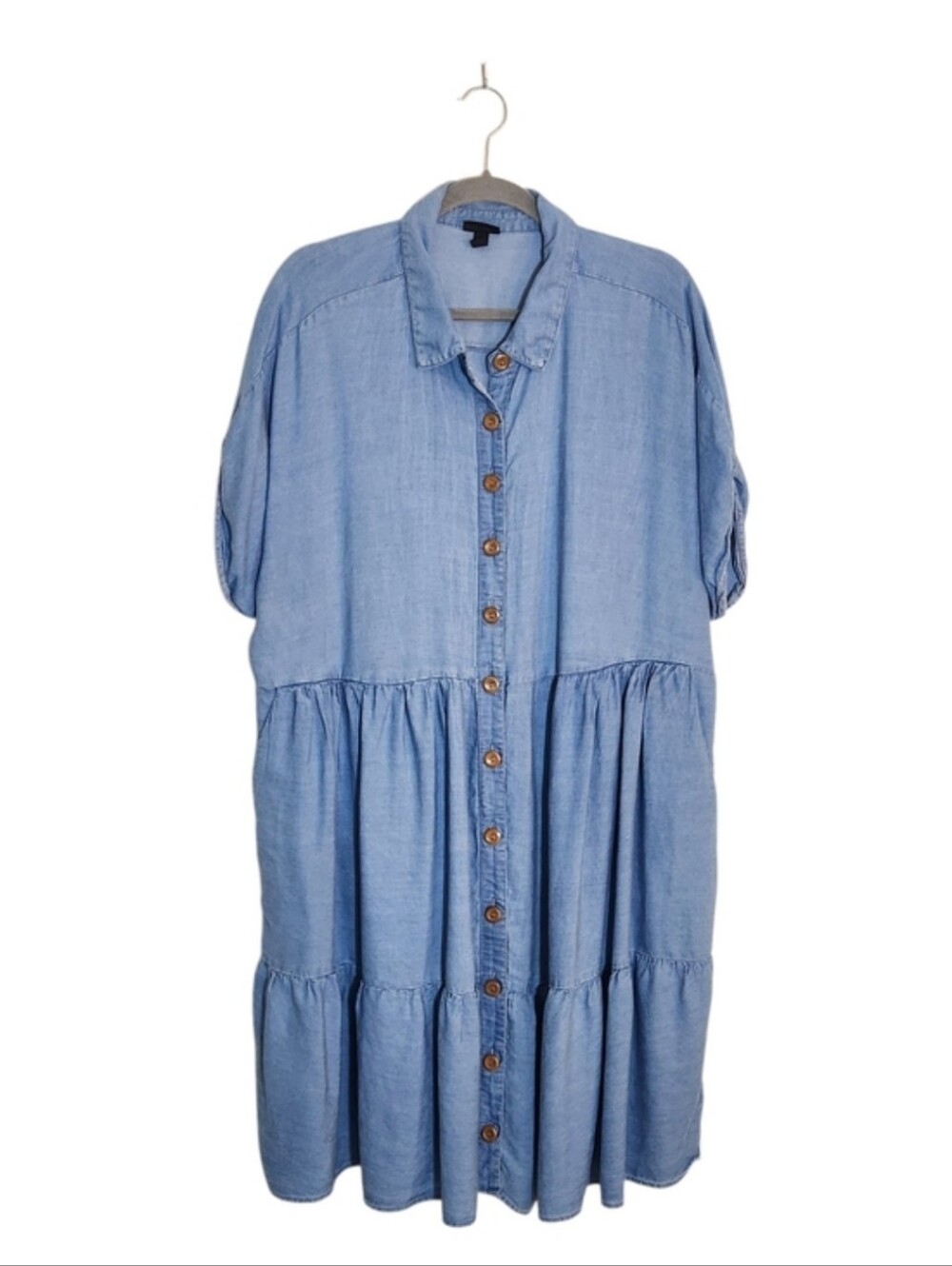 Torrid Light Blue Chambray Button-up Shirt Dress Size 2X - Picture 1 of 4